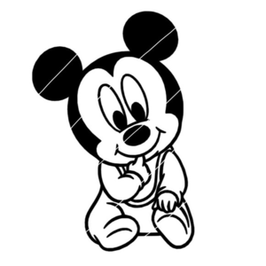 Sweet Baby Mickey Mouse Permanent Vinyl Decal‎ Car Mug Cup 4”